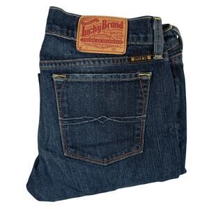 Vintage Lucky Brand Zoe Straight Jeans Womens 4 30X29 Dark Wash Gene Montesano